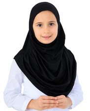 Prien Ready To Wear Hijab For Girls, Soft Viscose Muslim Scarf For Kids, Inst...