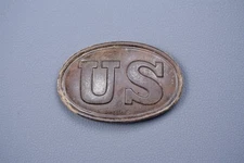 CIVIL WAR U.S. OVAL BELT BUCKLE BY GAYLORD - GROUND RECOVERED