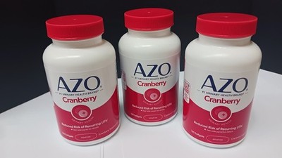 Lot of 3 AZO Cranberry Urinary Tract Dietary Supplement - 120 Softgels Exp 8/27