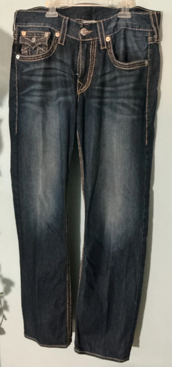 True Religion World Tour Blue Jeans for Men for sale - eBay