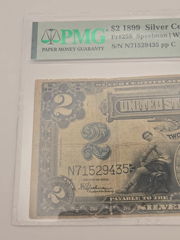 1899 $2 Large Size Silver Certificate PMG 10 - Image 2 of 4