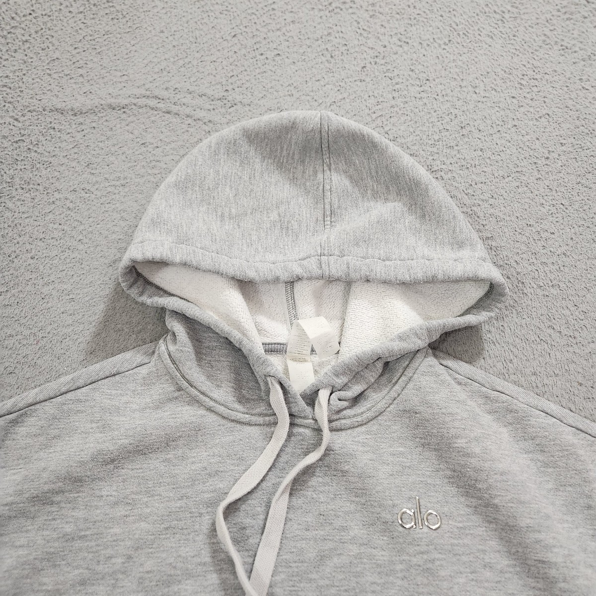 Alo Hoodie Womens Medium Gray Heather Accolade Athletic Gym
