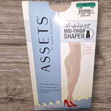 Assets Sara Blakely Spanx Nude Hi-waist Mid-thigh Shaper Size 3  155- 180 lbs