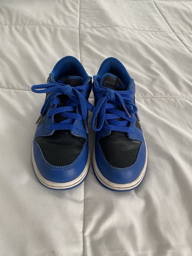 Scarpe Nike Dunk Low Youth Hyper Cobalt nero bianco 2,5 Y CW1588-001 - Foto 3 di 8