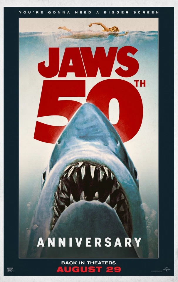 Jaws movie poster - 11 x 17 inches - Jaws 50th poster - Spielberg