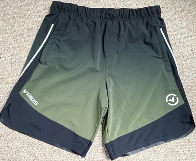Virus Origin V3 Active Shorts Men's Size Medium Olive Green/ Black Draw String