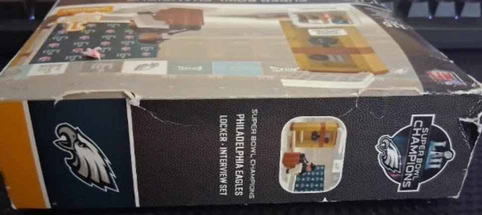 NIB Superbowl LII 52 Philadelphia Eagles Locker Interview NFL Building Block Set - Image 3 of 4