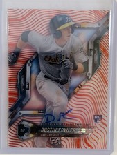 2018 Topps High Tek Dustin Fowler RARE Red Orbit Diffractor Rooke RC Auto /10 As