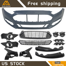 For 2013-2015 2016 Ford Fusion Complete Front Bumper Assembly Wfog Light Set