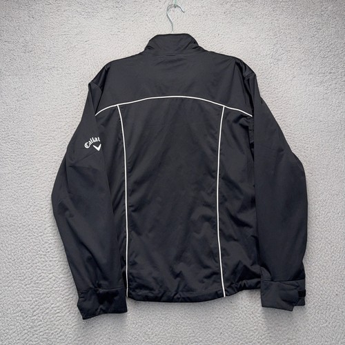 Callaway Windbreaker Jacket Womens Large Black Full Zip Golf Rain Lightweight - Picture 8 of 14