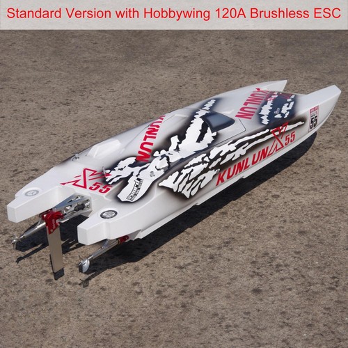 X55 110km/h Waterproof Remote Control High-speed Racing Boats DTRC RC Boat Model - Picture 9 of 12