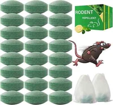 Mouse Rodent Repellent, 12 Pack Peppermint Oil for Mice Squirrel Rats Spider Pes