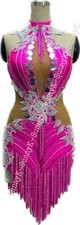 jz Handmade Women Samba Ballroom Swing Salsa Rumba Latin Dance Dress RHYTHM