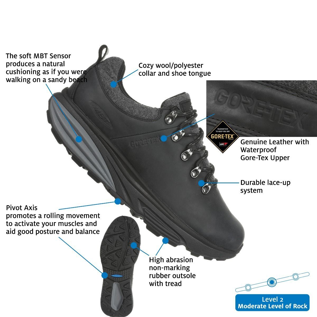 靴 MTB mt alpine low MBT MEN'S MT ALPINE LOW Gore-Tex Hiking Shoe (Comfort, GTX