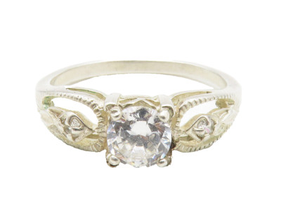 AVON 925 Sterling Silver  Sparkling Cubic Zirconia Band Ring Sz 11  RG13976