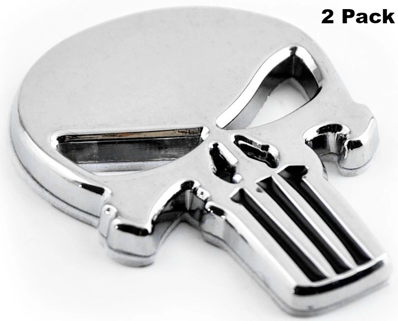 Purchase 2X 5" BLACK PUNISHER SKULL JEEP TEXT VINYL DECAL STICKERS In - Foto 2