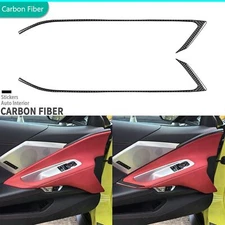 Real Carbon Fiber Window Lift Switch Panel Frame For Chevrolet Corvette C8 20-25
