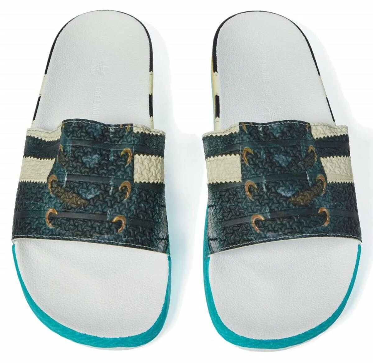 RAF SIMONS x ADIDAS 'Samba Adilette Trompe L'oeil' sandalo uomo slide US 9 NUOVO CON SCATOLA!