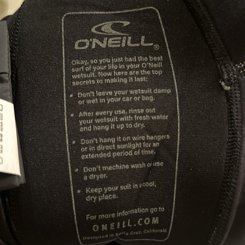 O’Neil Youth Reactor-2 3/2mm Full Wetsuit Size 10 Black And Gray - Picture 15 of 15