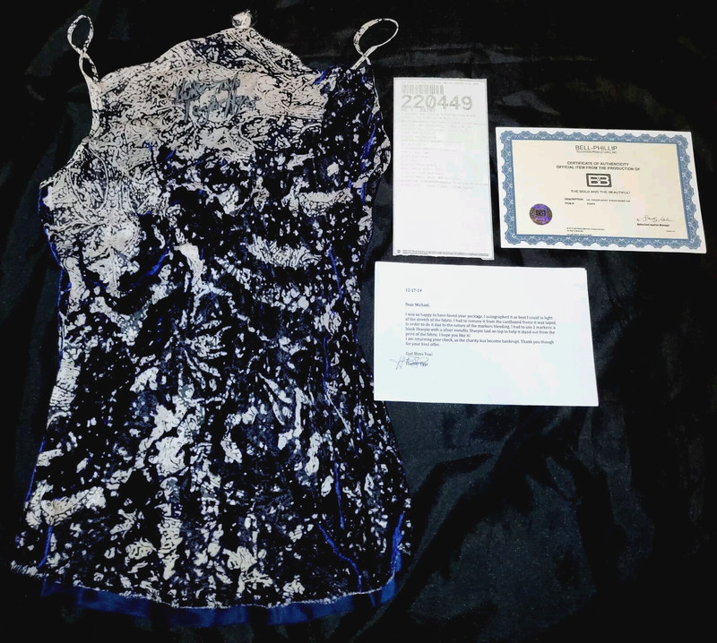 HUNTER TYLO SIGNED THE BOLD AND THE BEAUTIFUL SCREEN WORN SHIRT TAYLOR HAYES COA