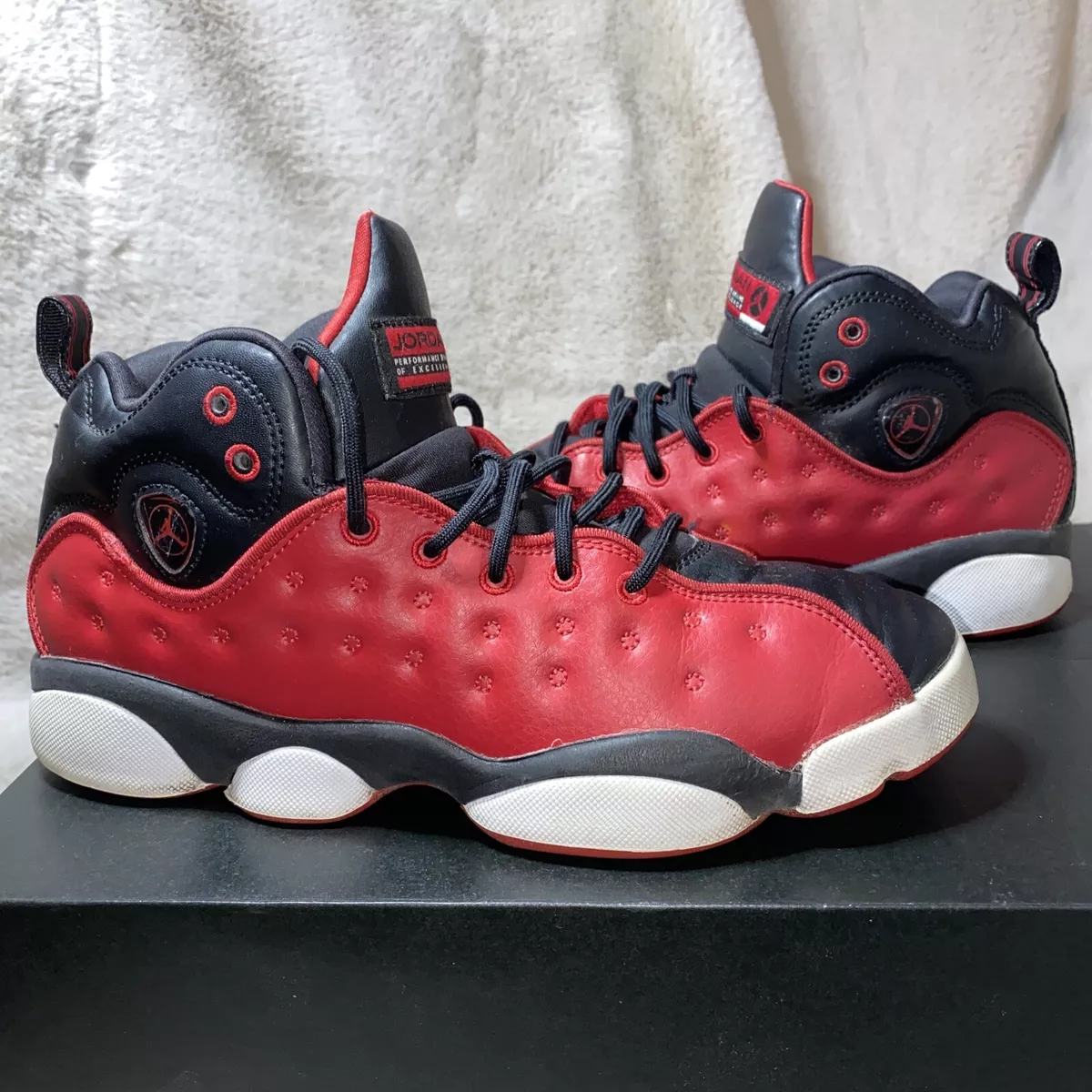 NIKE Jordan Jumpman Team II BG Gym Red Black 820273 600 Youth Sz 7Y Wms Sz 8.5