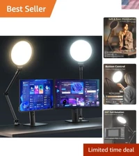 Soft Illumination 10-Inch Desk Light with Timer - Enhance Your Video Presence