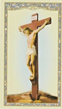 Jesus Christ on the Cross Laminated Holy Card with Prayer Before a Crucifix