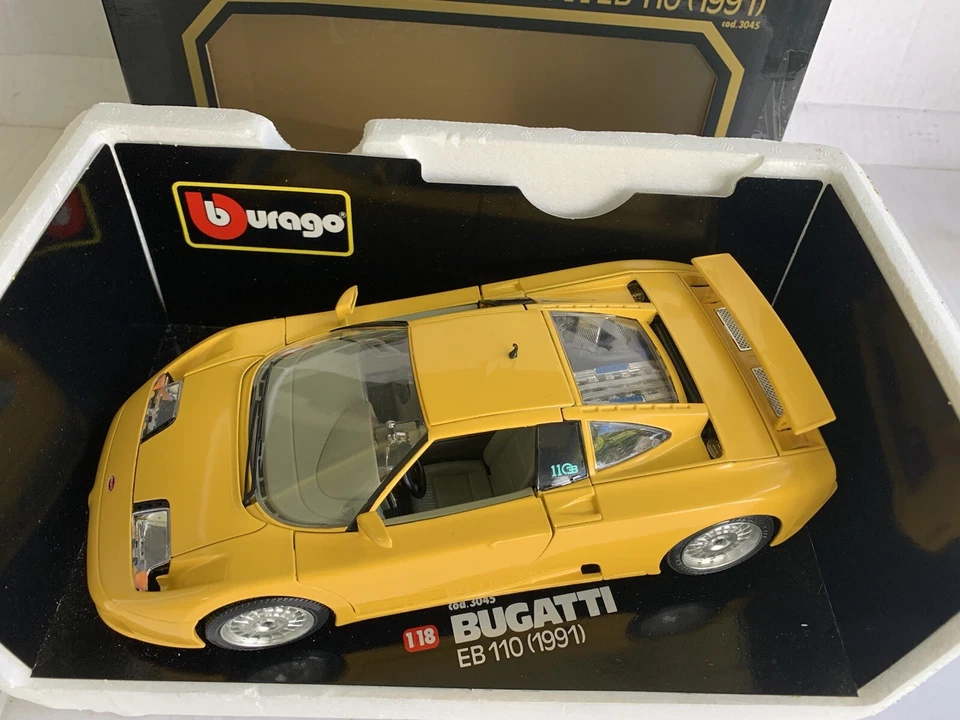 BUGATTI EB 110 CAR 1:18 SCALE DIE-CAST BURAGO 1991 COD 3045 - Image 2 of 4