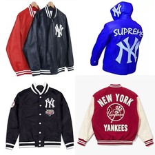 NY Yankees Letterman Varsity Leather Jacket - Multiple Option Available