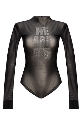 Misbhv Damen Body schwarz We Are One Crystal Mesh Größe S