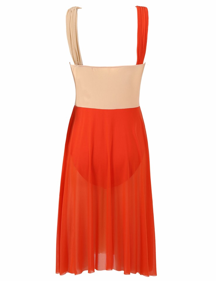 Damen-Ballettkleid Lyrisch – Chiffon-Polyester, Unsichtbarer Saum, Mit Reißverschluss, Für Tanz & Auftritt