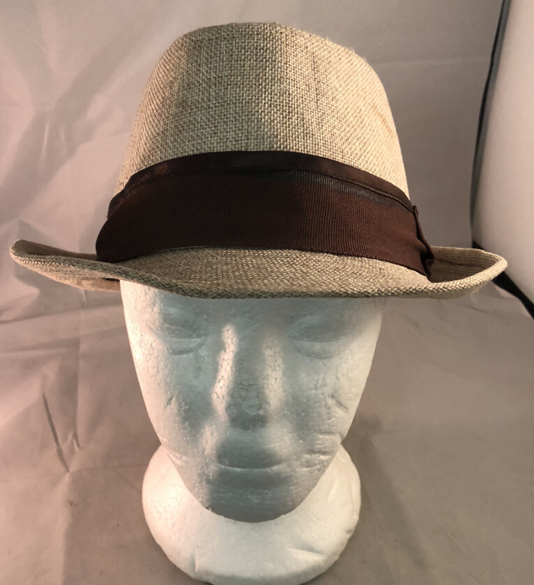 Mossimo Fedora Natural Tan Hat Brown Band NWT One Size | eBay display picture 1