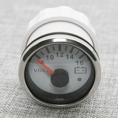 52mm Boat Car Auto for Voltmeter Meter 8-16V Pointer Voltage Volt Gauge Red LED - Picture 4 of 12