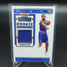 2019-20 PANINI CONTENDERS RJ BARRETT ROOKIE TICKET SWATCHES CARD RC NM