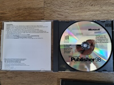 microsoft publisher 98 Komfortables Destop Publishing Programm CD key auf Hülle