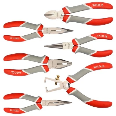 YATO Kombizangen Abisolierzange Elektriker 6tlg Set Seitenschneider Spitz Radio