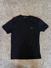Paul Smith Logo Organic Cotton Lounge T-Shirts Size Medium Black