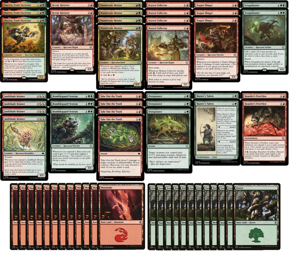 Elite Gruul Raccoon Deck - Green Red - Very Powerful - 60 Card - MTG NM/M! Elite Gruul Raccoon Deck - Green Red - Very Powerful - 60 Card - MTG NM/M!