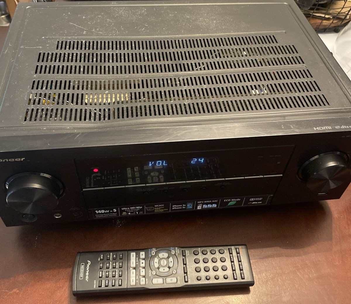 Pioneer VSX-524-K 5.1 Channel 415 Watt HDMI Dolby DTS Surround