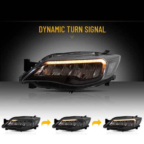 VLAND Fit 2008-2014 Subaru Impreza WRX LED Front Headlight Assembly W/Sequential - Bild 4 von 11