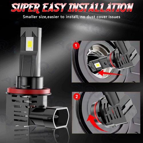 For Chevrolet Silverado 2500 2008-2022 9005 H11 LED Headlight Bulbs Hi-Low Beam - Picture 15 of 20