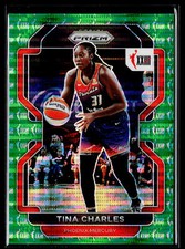 Tina Charles 2022 Panini Prizm WNBA Green Pulsar #159 SN #/25 Phoenix Mercury