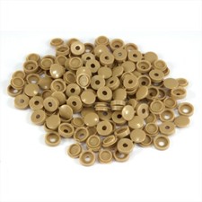 SMALL PLASTIC HINGED SCREW COVER CAPS WHITE YELLOW BLACK BLUE BROWN 6g/8g Gauge
