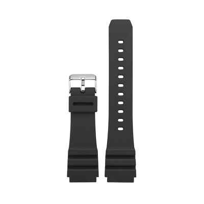 Eulit Silicon Uhrenarmband (139) - Schwarz - 18 mm, 20 mm, 22 mm - Silikon