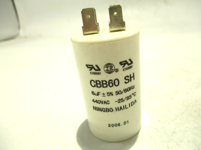 Condensatore Ningbo Hailida CBB60 SH 22.5uF 240VAC – Nuovo, Tolleranza ±2.2%