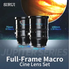 SIRUI Jupiter 24mm 35mm 50mm T2 75mm 100mm T2.8 Full Frame Cine lens For EF/PL 