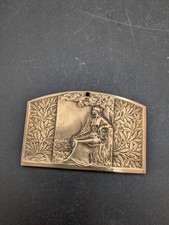 Art Nouveau Plaque  Médaille Rene Baudichon , France bronze