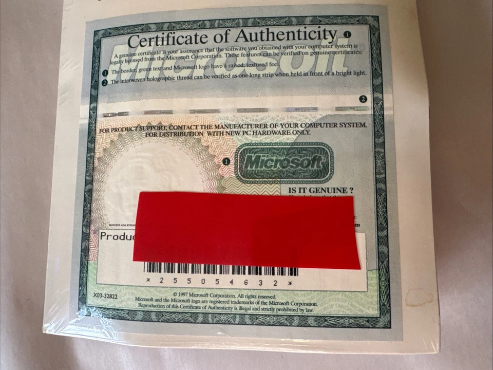 NOS Microsoft Windows NT Workstation 4.0 with License - NEW In Sealed Package - Image 2 of 4