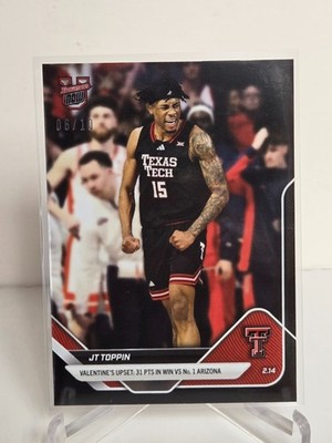 JT Toppin 2025-26 Bowman U Now Black /10 #74 Texas Tech