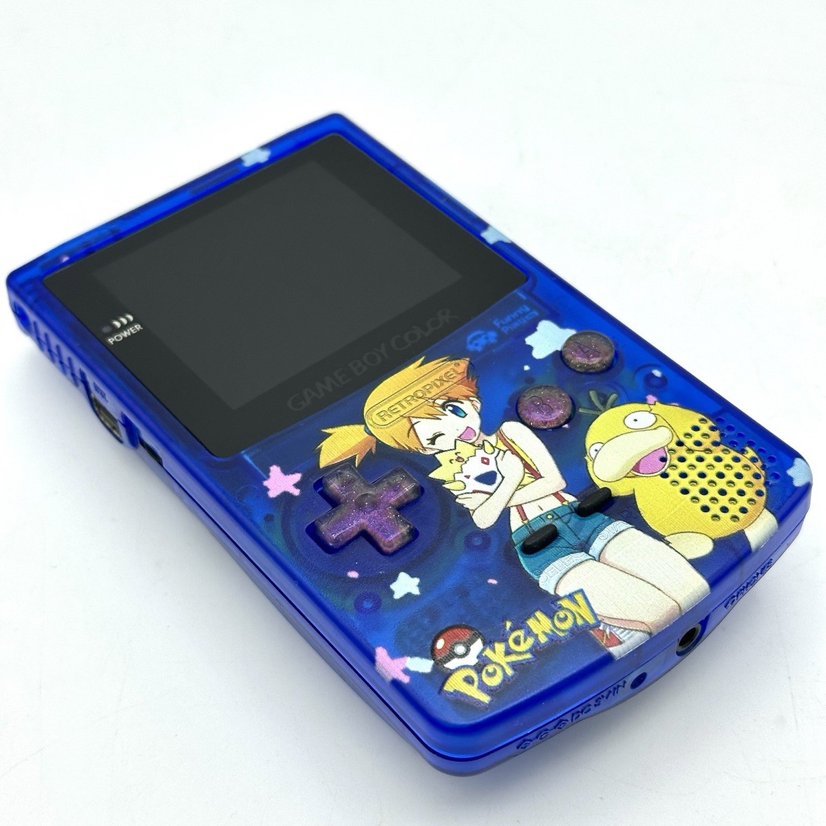 Nintendo Game Boy Color GBC Backlit Q5 IPS Console Misty Psyduck